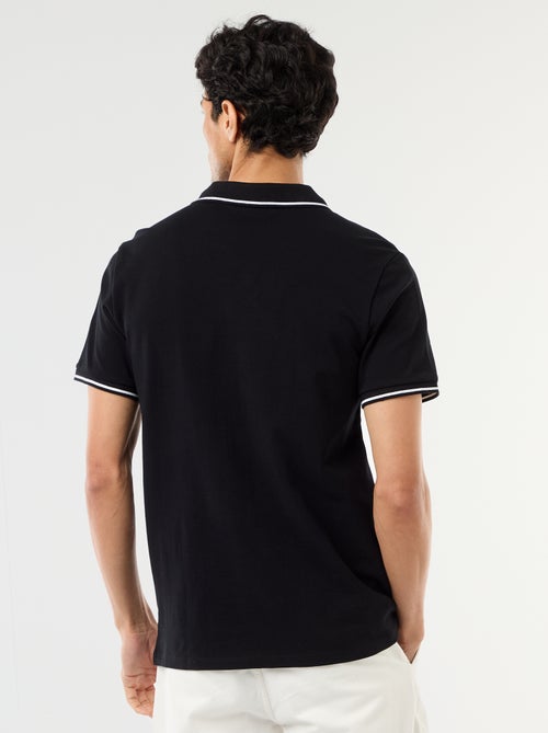 Polo en piqué de coton à manches courtes - Kiabi