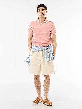 Polo en piqué de coton à manches courtes