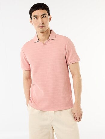 Polo en piqué de coton à manches courtes