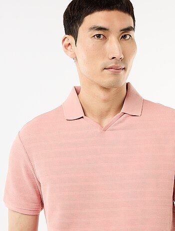 Polo en piqué de coton à manches courtes