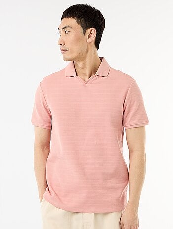 Polo en piqué de coton à manches courtes