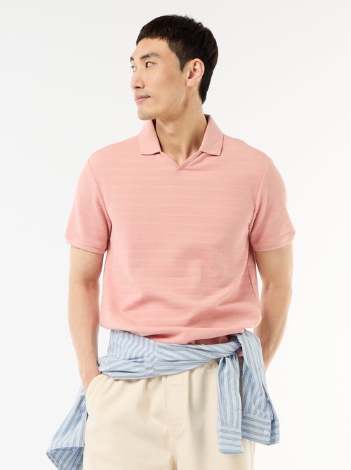 Polo en piqué de coton à manches courtes - Kiabi