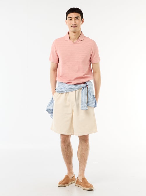 Polo en piqué de coton à manches courtes - Kiabi