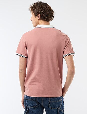 Polo en piqué de coton à manches courtes
