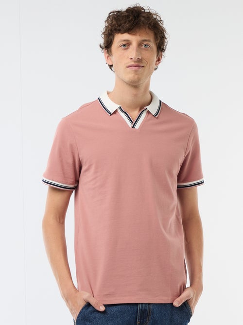 Polo en piqué de coton à manches courtes - Kiabi