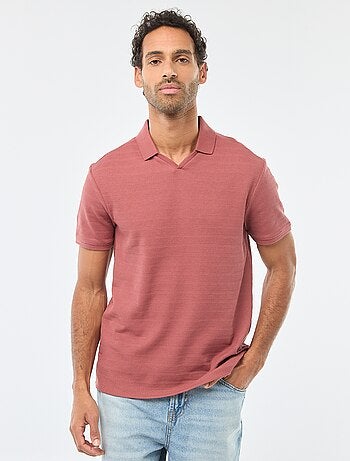 Polo en piqué de coton à manches courtes