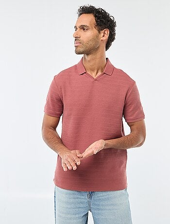 Polo en piqué de coton à manches courtes