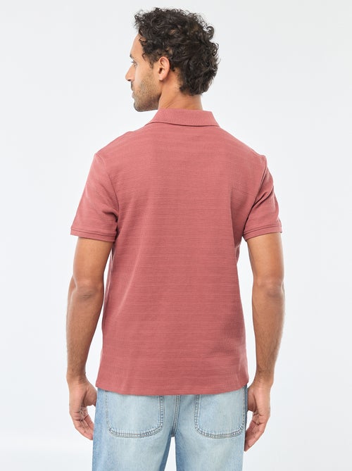 Polo en piqué de coton à manches courtes - Kiabi