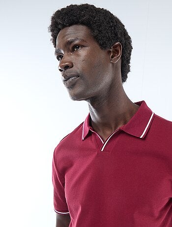 Polo en piqué de coton à manches courtes