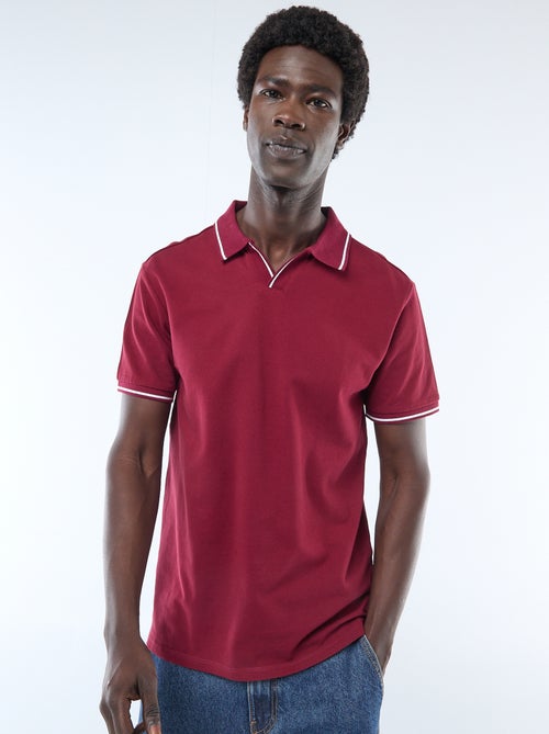 Polo en piqué de coton à manches courtes - Kiabi