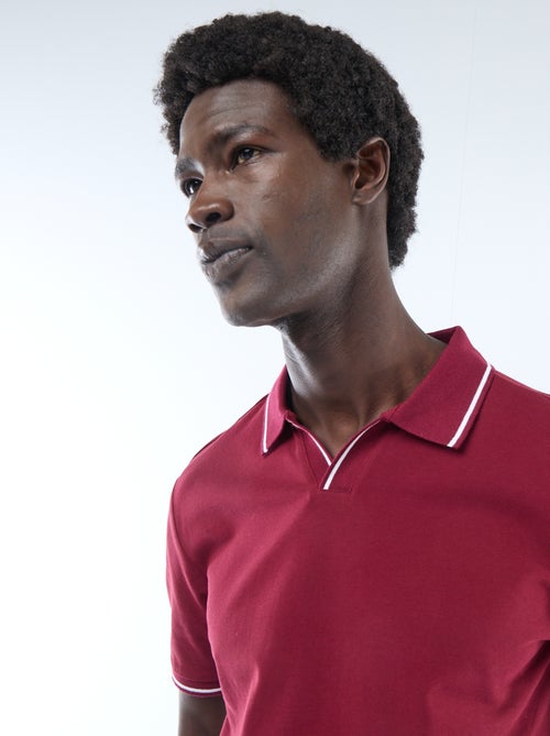 Polo en piqué de coton à manches courtes - Kiabi