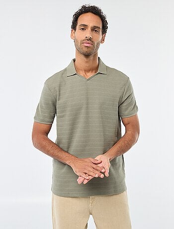 Polo en piqué de coton à manches courtes