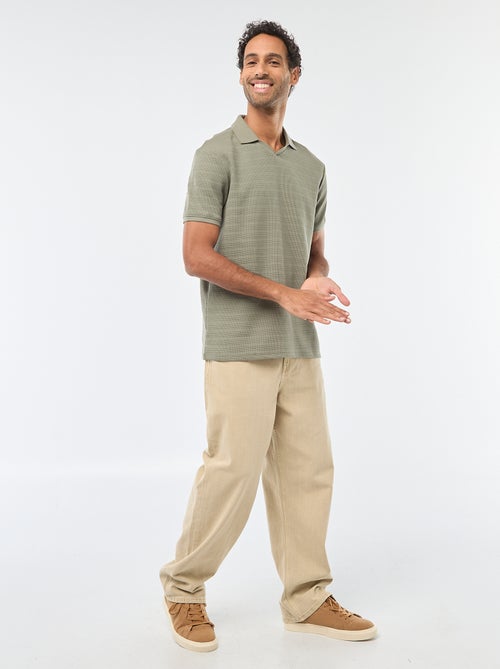 Polo en piqué de coton à manches courtes - Kiabi