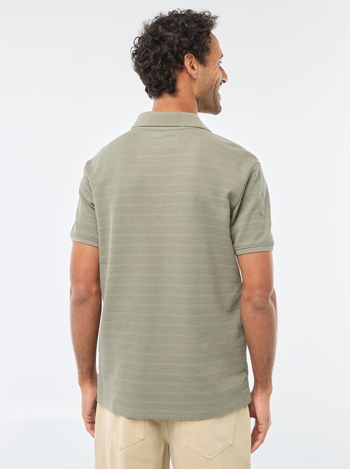 Polo en piqué de coton à manches courtes - Kiabi