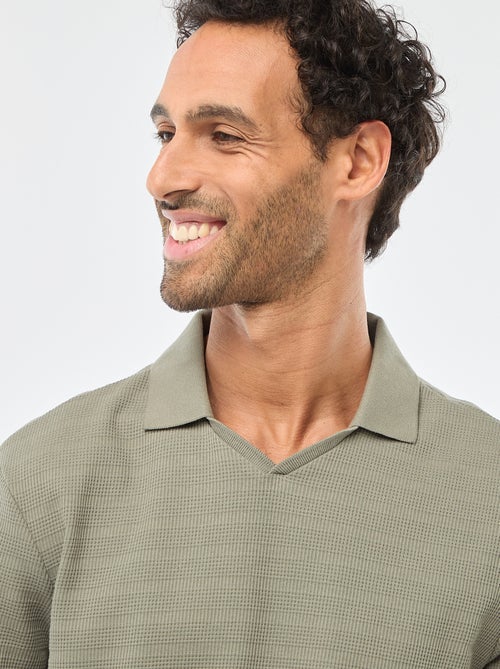 Polo en piqué de coton à manches courtes - Kiabi