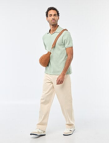 Polo en piqué de coton à manches courtes