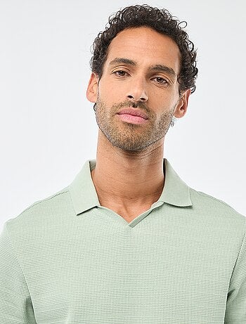 Polo en piqué de coton à manches courtes