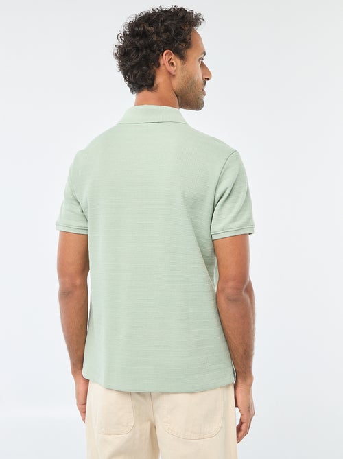 Polo en piqué de coton à manches courtes - Kiabi
