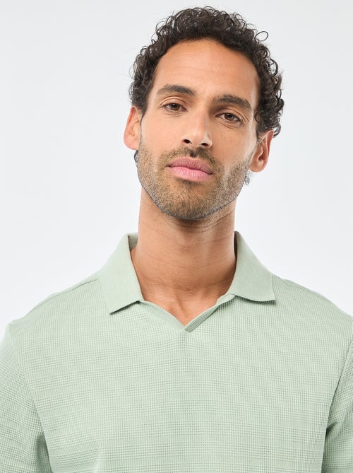 Polo en piqué de coton à manches courtes - Kiabi