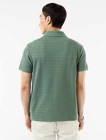 Polo en piqué de coton à manches courtes