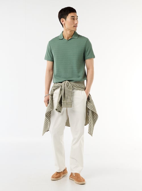 Polo en piqué de coton à manches courtes - Kiabi