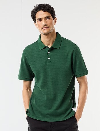 Polo en piqué de coton à manches courtes