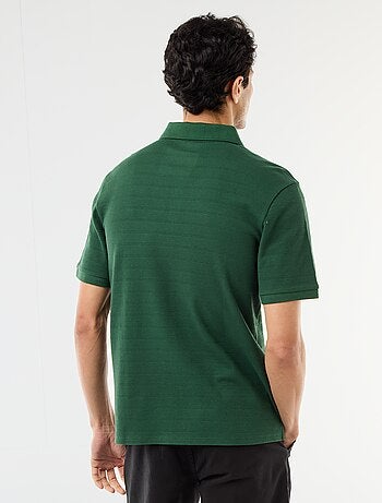 Polo en piqué de coton à manches courtes