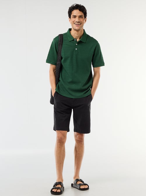 Polo en piqué de coton à manches courtes - Kiabi