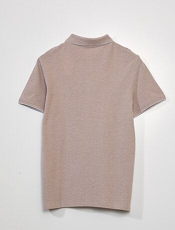Polo en piqué de coton