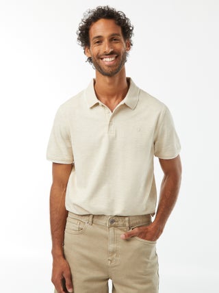Polo en piqué  de coton