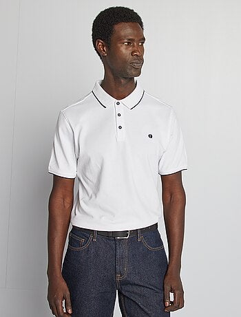 Polo en piqué de coton