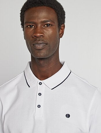 Polo en piqué de coton