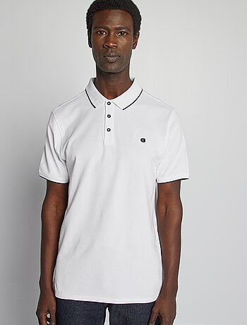 Polo en piqué de coton