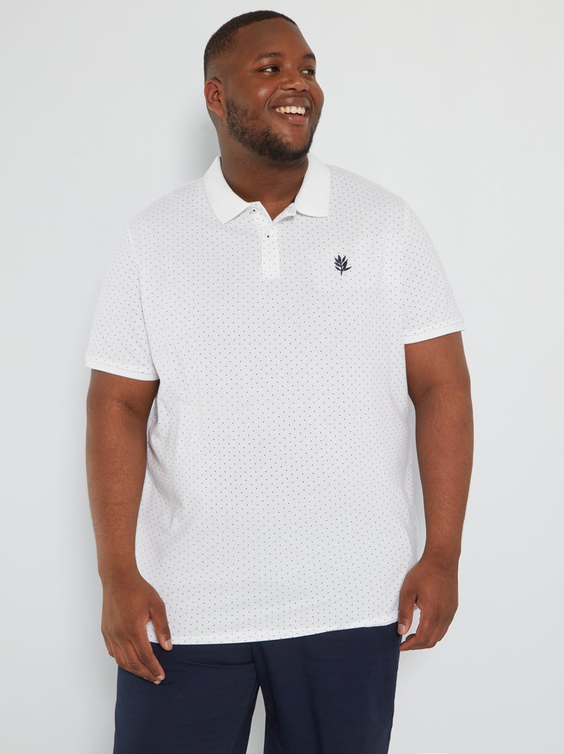Polo en piqué de coton Blanc - Kiabi