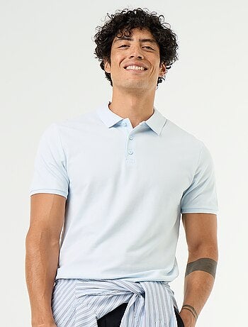 Polo à manches courtes homme en maille piquée uni