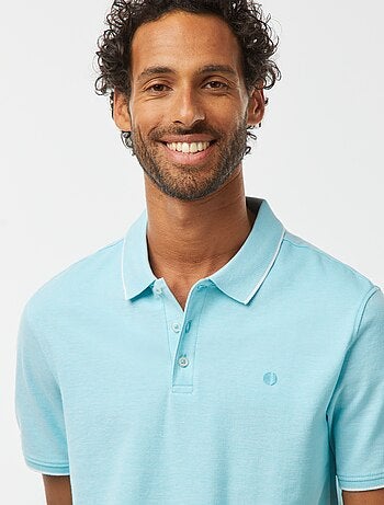 Polo en piqué de coton