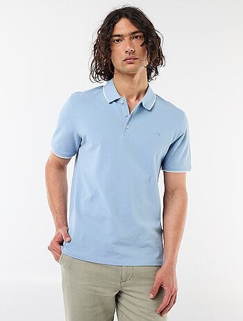 Polo en coton uni homme