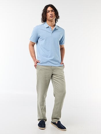 Polo en coton uni homme