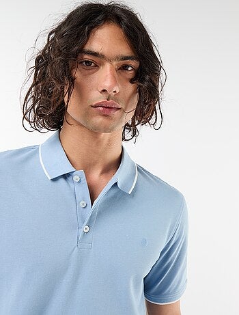 Polo en coton uni homme