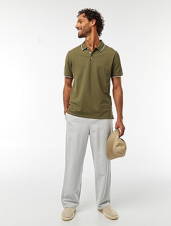 Polo en piqué de coton