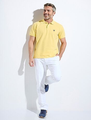 Polo en piqué de coton manches courtes