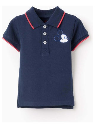 Polo en Piqué de Coton Mickey