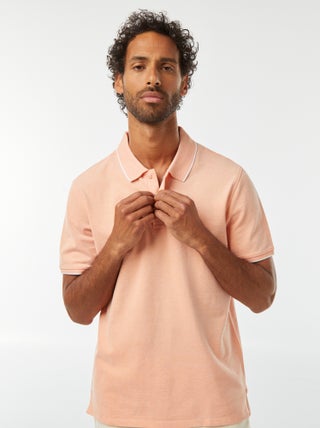 Polo en piqué  de coton