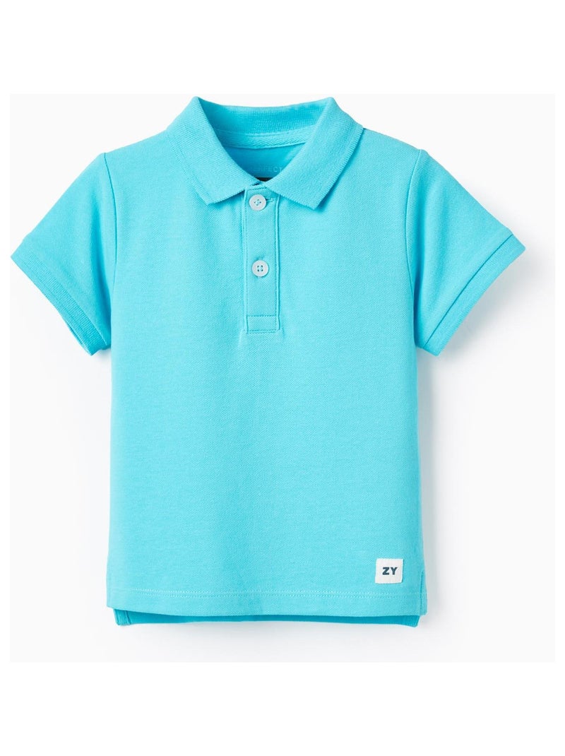 Polo en Piqué de Coton pour Bébé Garçon manches courtes EXPLORING AUSTRALIA Bleu clair - Kiabi