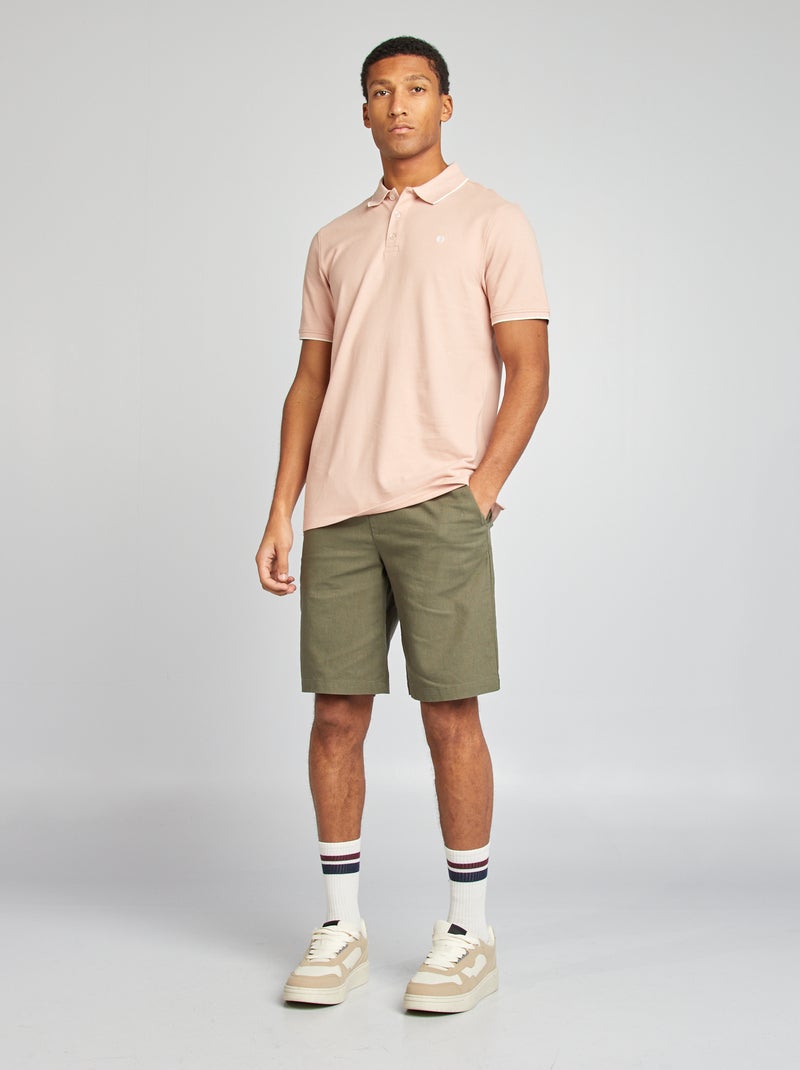 Polo en piqué  de coton Rose - Kiabi