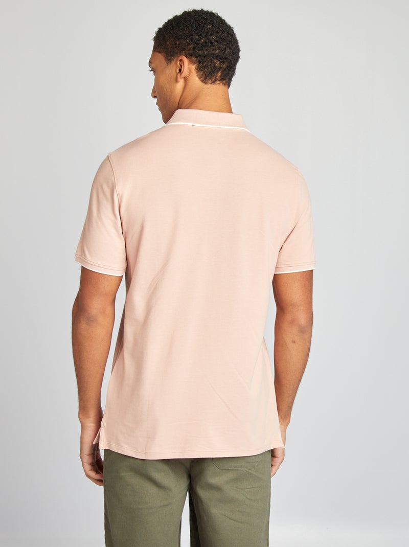 Polo en piqué  de coton Rose - Kiabi