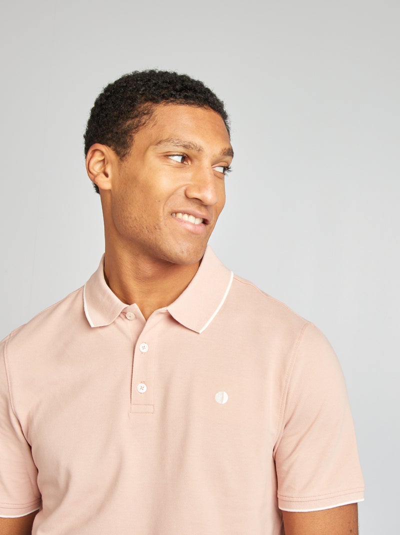Polo en piqué  de coton Rose - Kiabi