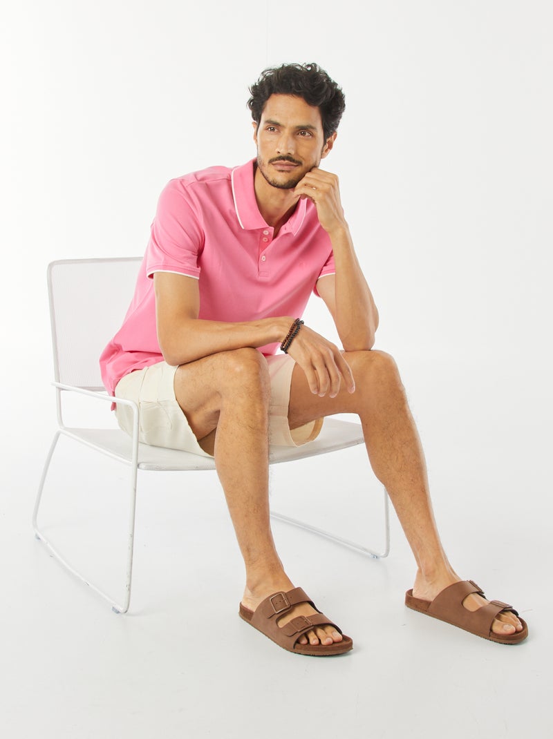 Polo en piqué  de coton ROSE - Kiabi