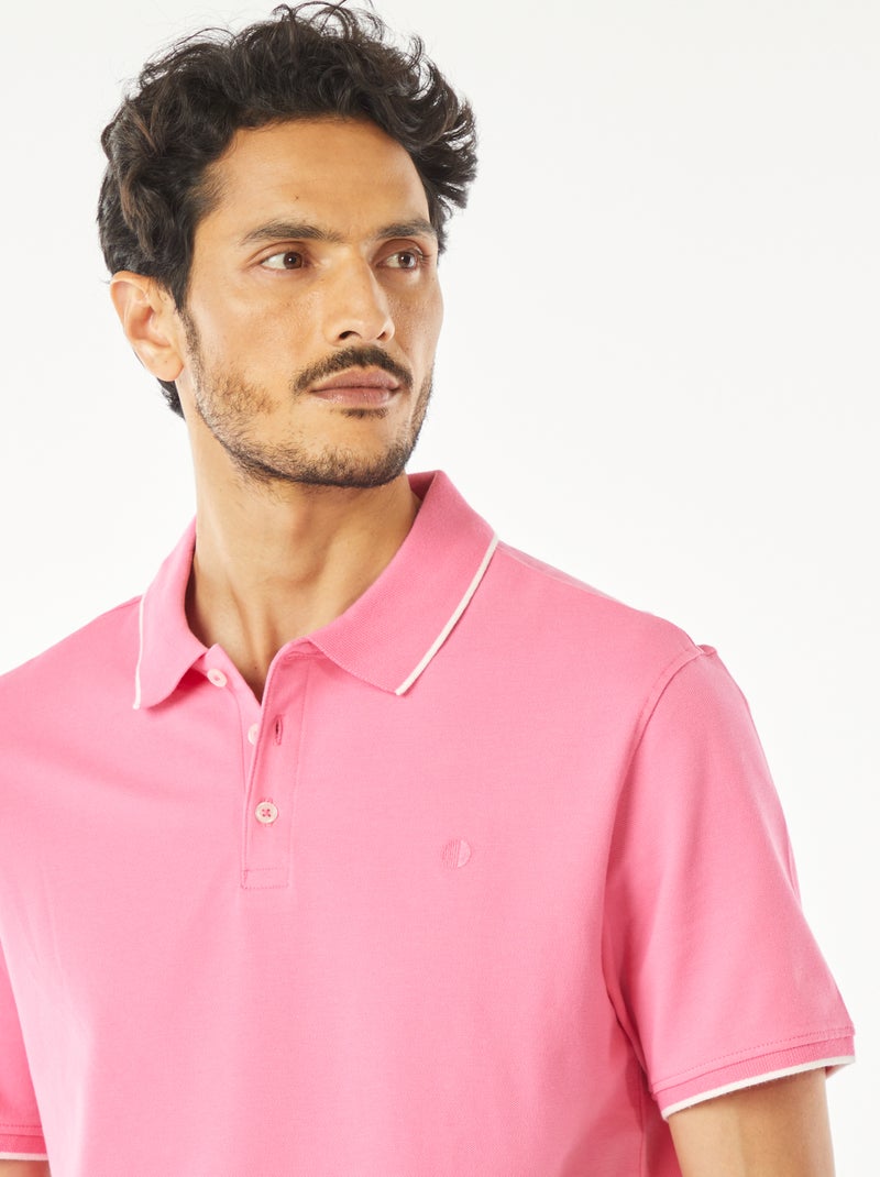 Polo en piqué  de coton ROSE - Kiabi