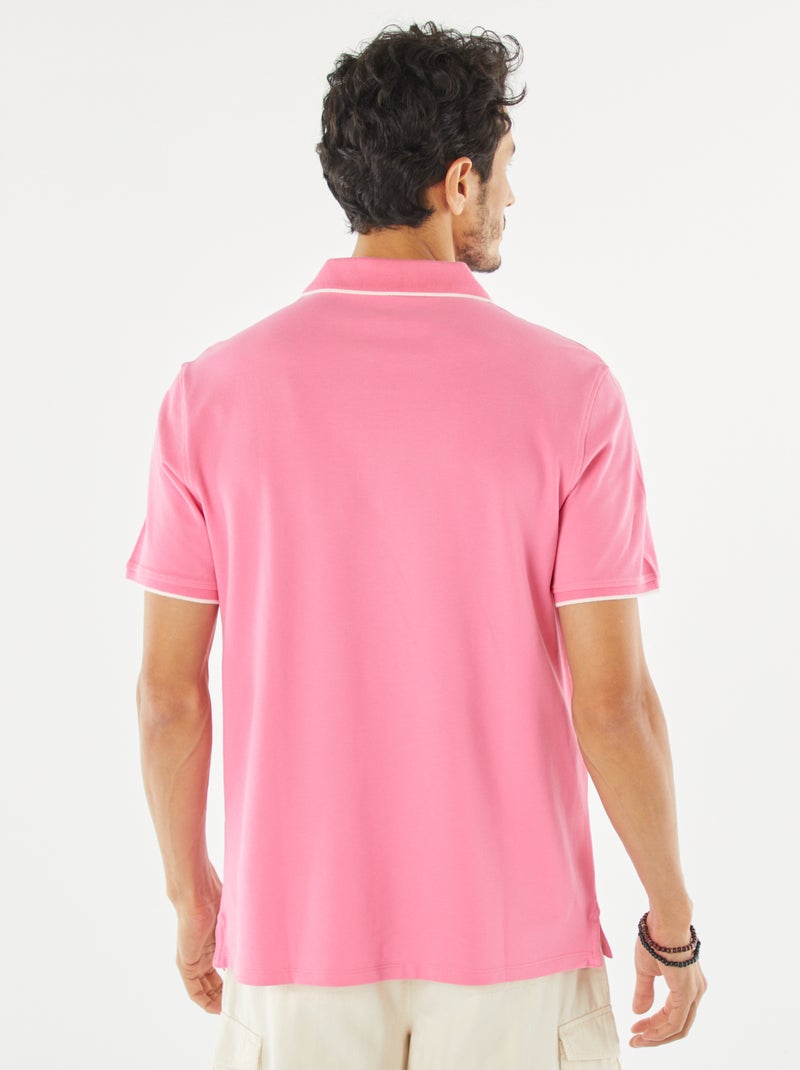 Polo en piqué  de coton ROSE - Kiabi